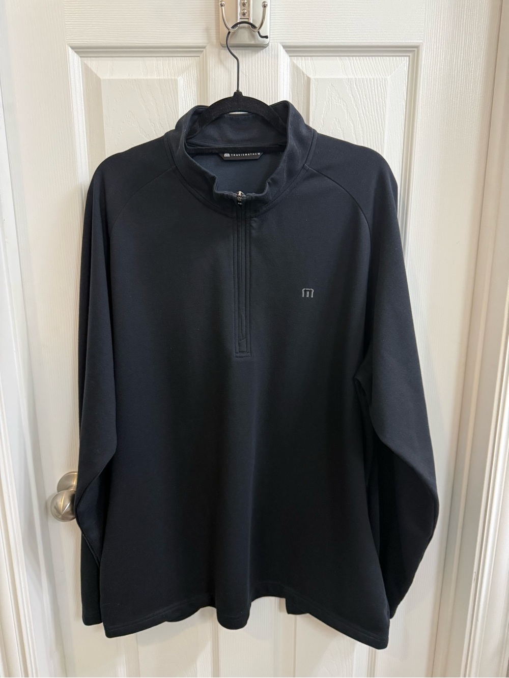 Travis Mathew Heater Pro Black Quarter-Zip Pullover